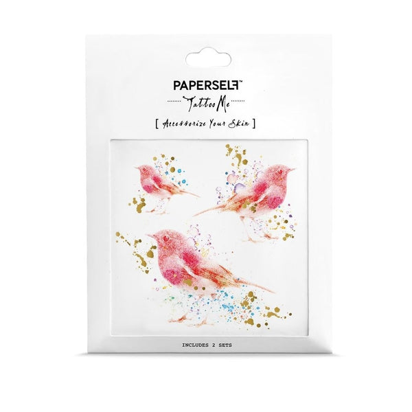 PAPERSELF Temporary Tattoo Skin Accessories | Rouge Robin Bird
