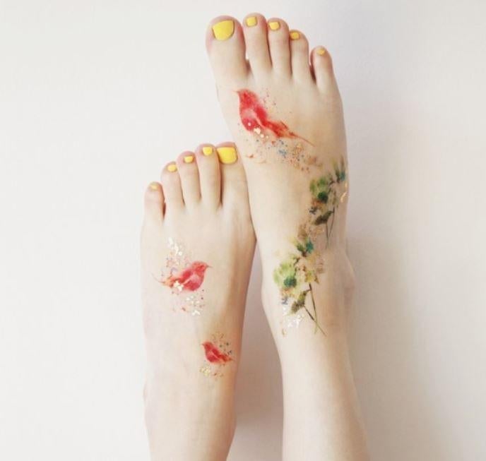 PAPERSELF Temporary Tattoo Skin Accessories | Rouge Robin Bird