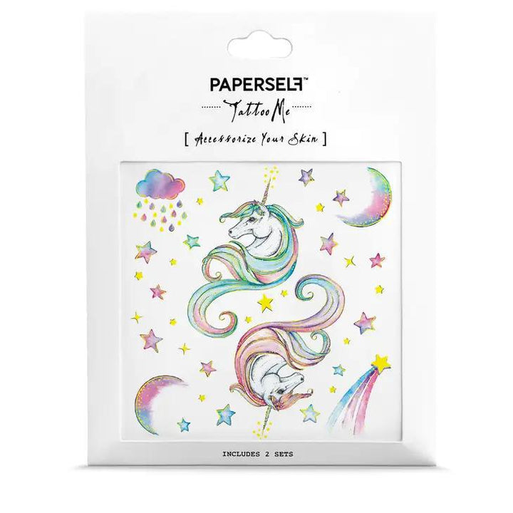 PAPERSELF Temporary Tattoo Skin Accessories | Unicorn