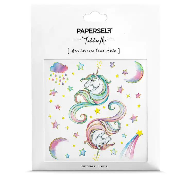 PAPERSELF Temporary Tattoo Skin Accessories | Unicorn