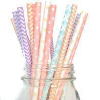 Colorful Paper Straws Pastel Pretty