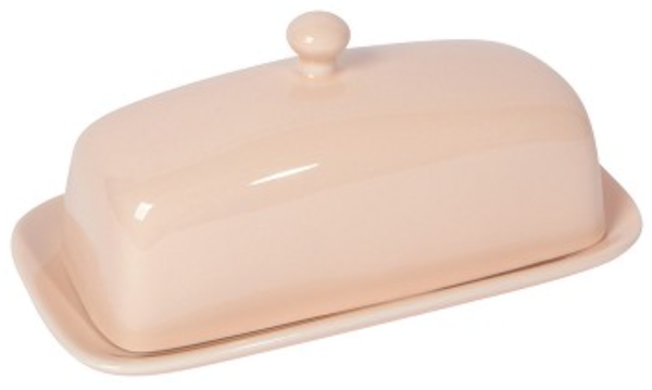 Colorful Stoneware Butter Dishes Peach