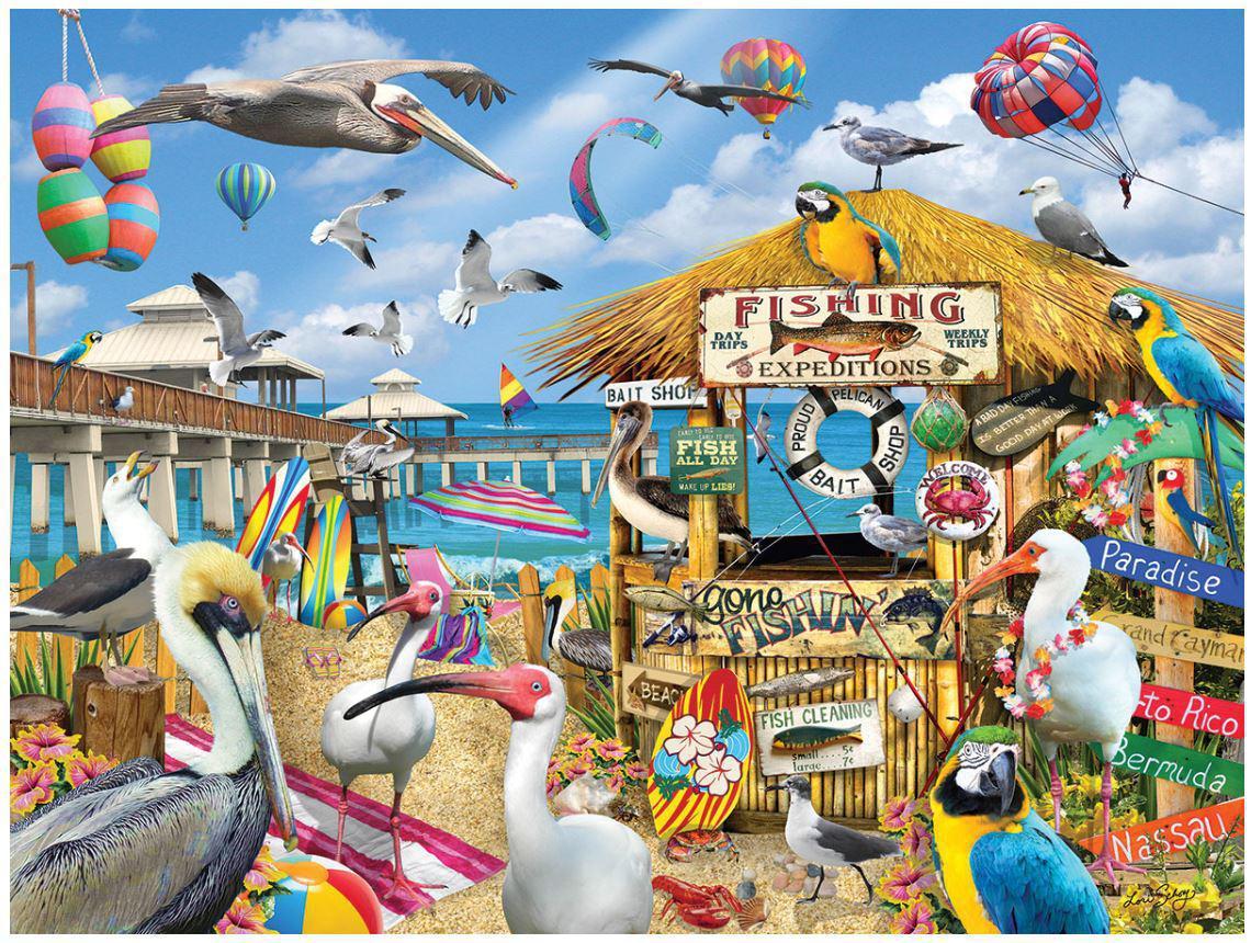 Pelican Paradise 1000 Piece Jigsaw Puzzle by White Mountain Puzzle