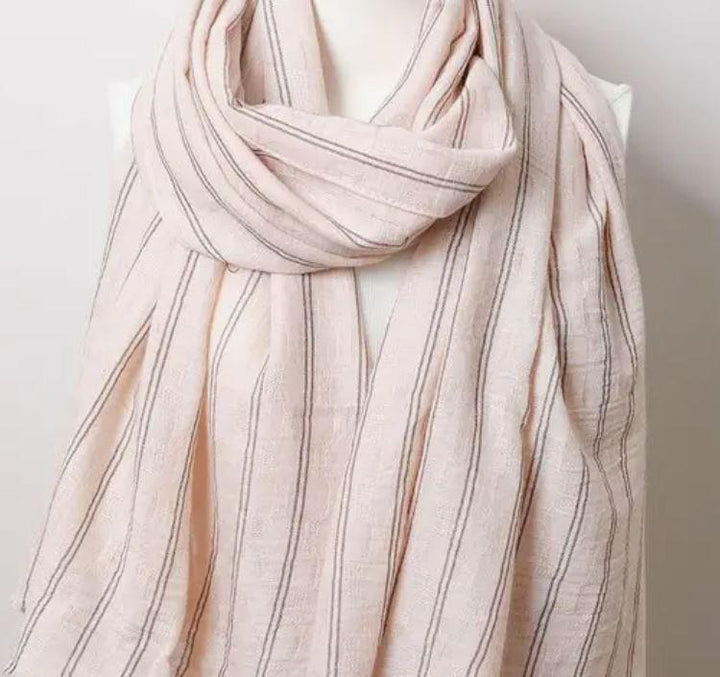 Pencil Stripe Double Weave Scarf