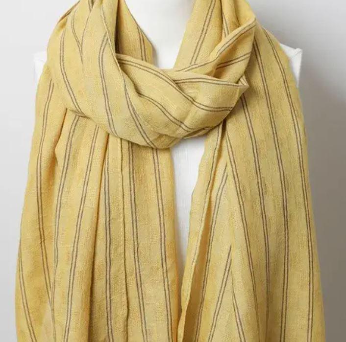 Pencil Stripe Double Weave Scarf