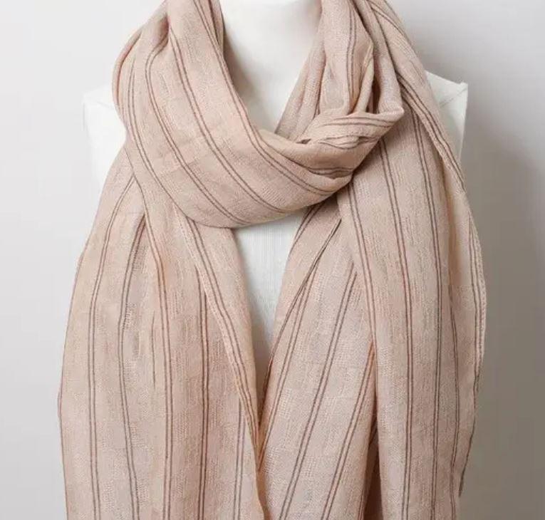 Pencil Stripe Double Weave Scarf