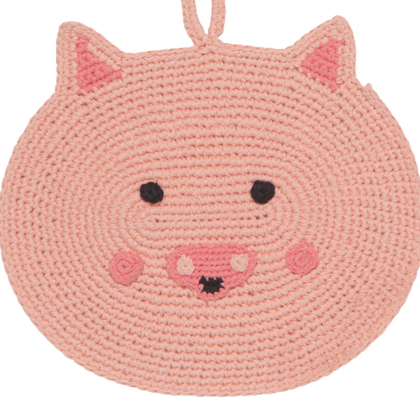 Farm Animal Crochet Trivets Penny Pig
