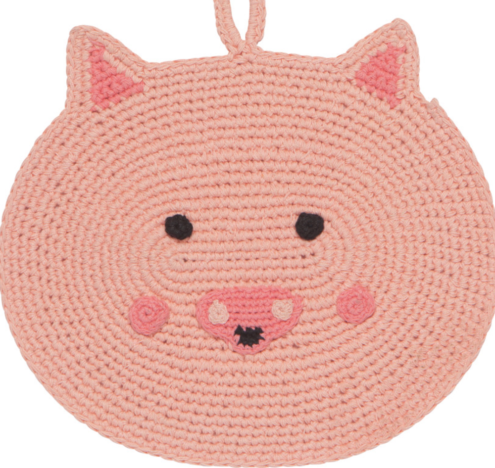 Farm Animal Crochet Trivets by Now Designs Penny Pig