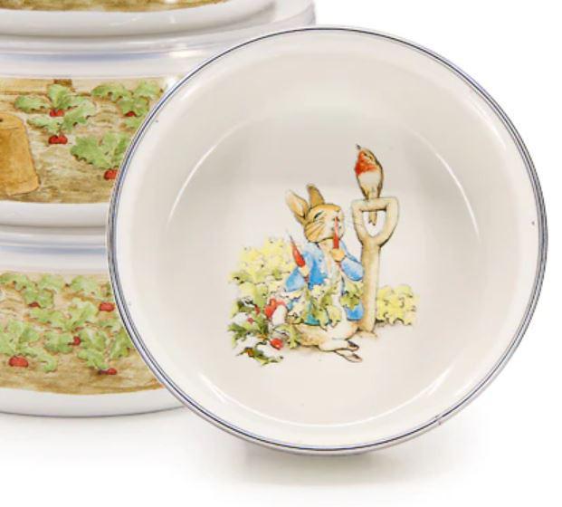 Peter Cottontail Children's Enamelware Bowl with Lid