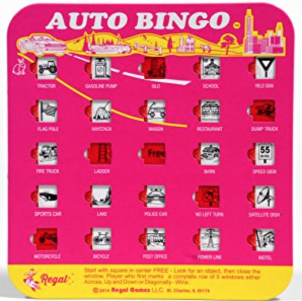 Original Travel Bingo Cards Pink