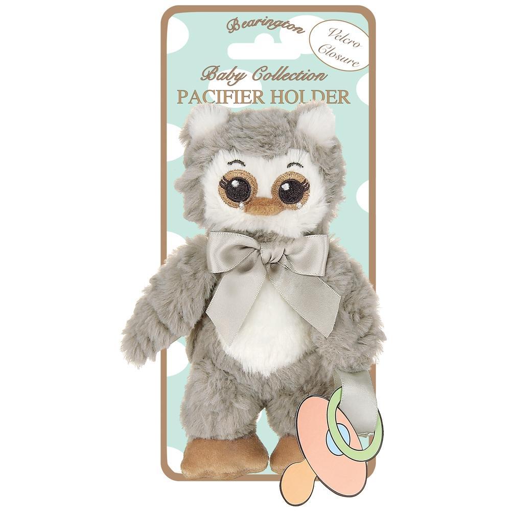Plush Pacifier Holder | Hootsy Grey Owl
