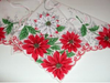 Holiday Hankies Poinsettias & Ribbons