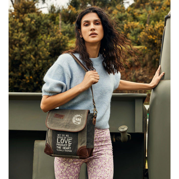 Preppy Grey Shoulder Bag