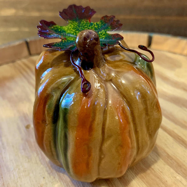 Fall Painted Ceramic Pumpkins & Gourds Pumpkin