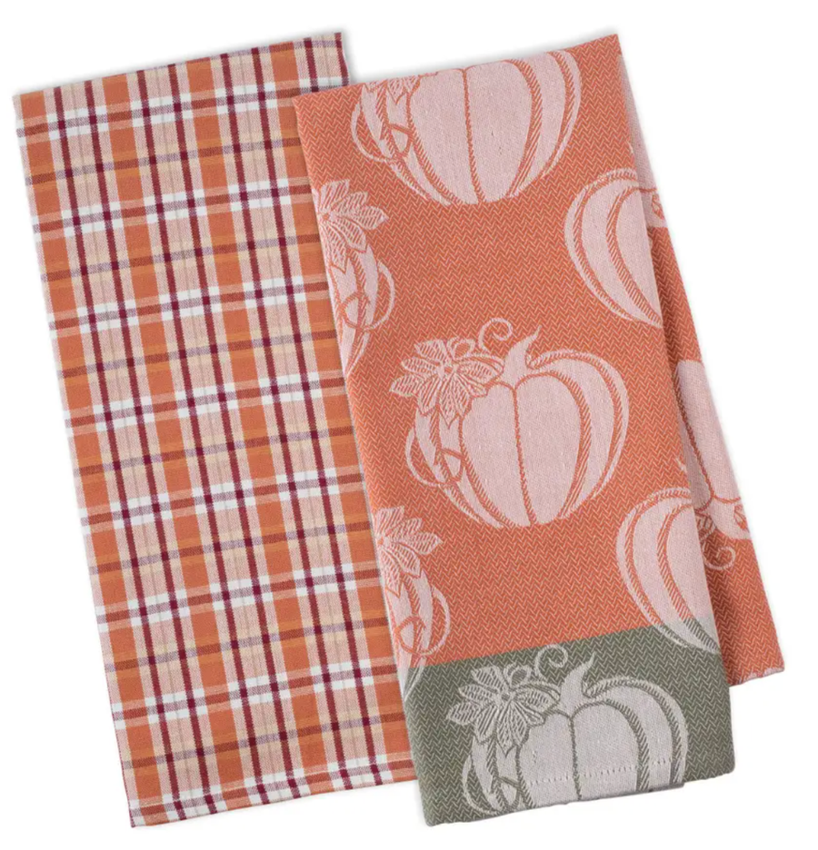 Pumpkin Patch Dishtowel (Set of 2) by Design Imports