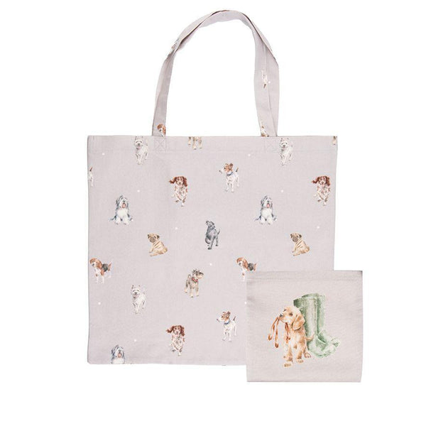 Puppy "A Dog's Life" Foldable Shopping Bag by Wrendale Copy