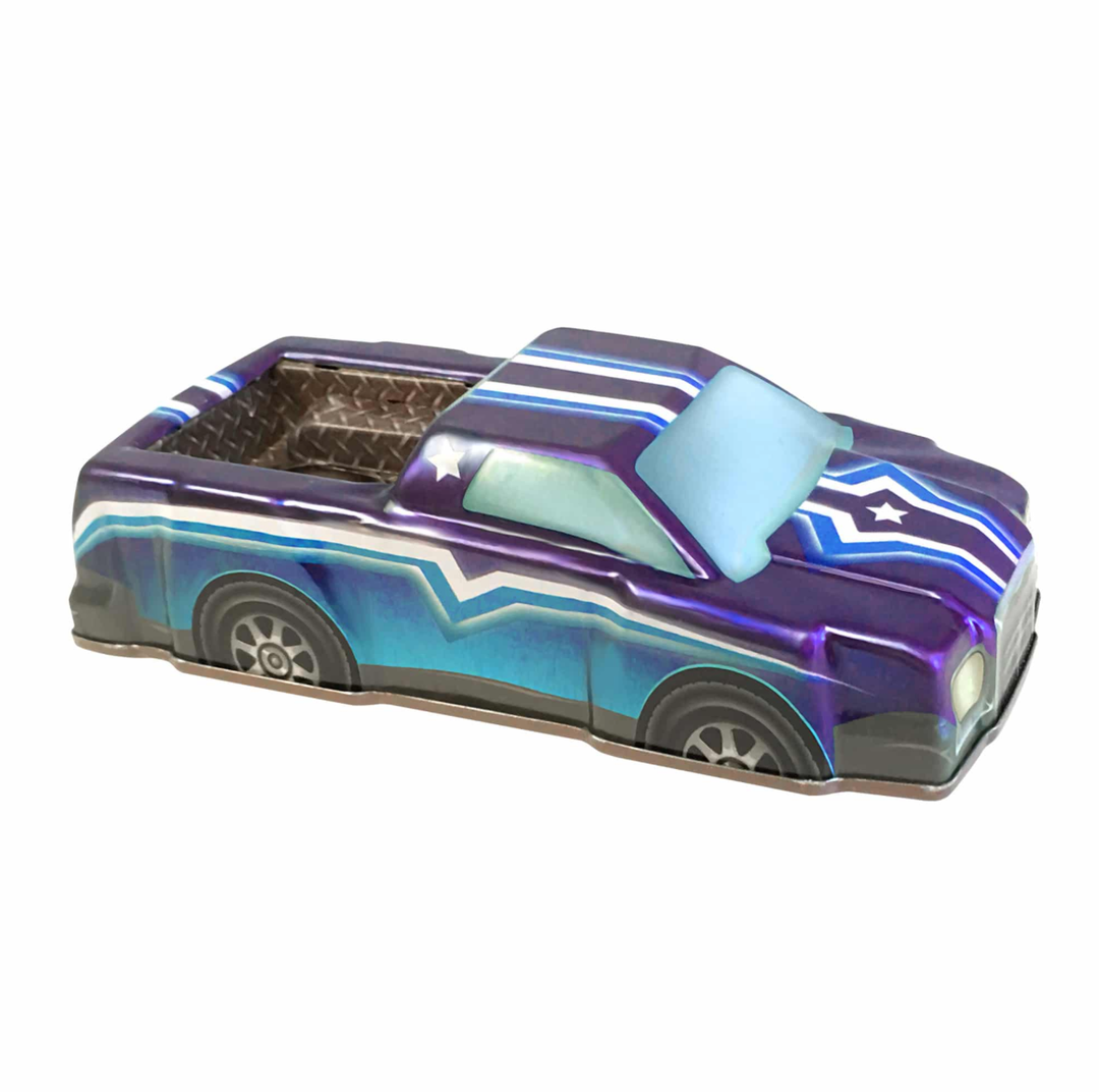 Rev-Up Racers Tin Trucks Purple & Blue Star