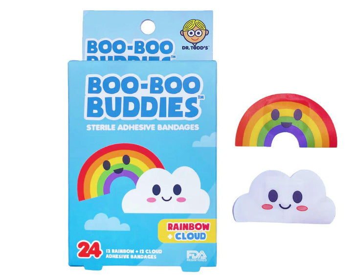 Boo-Boo Buddies Bandages Rainbow & Clouds