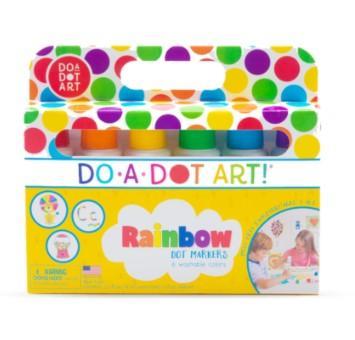 Rainbow Dot Markers 6 Pack