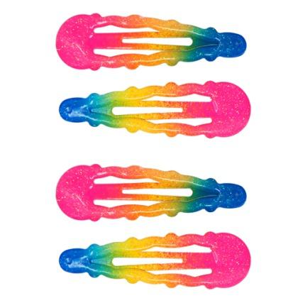 Hair Clips PINK POPPY Rainbow