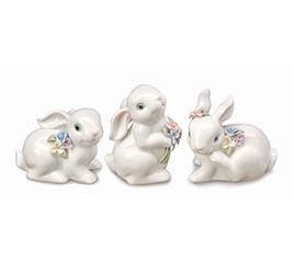 Raised Porcelain Bunny Figurine