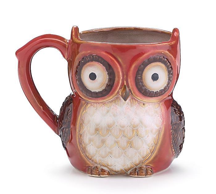 Raised Porcelain Mug | Red Owl