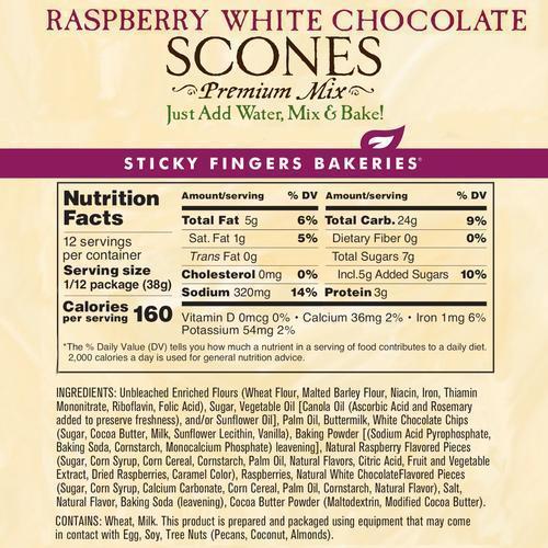 Raspberry White Chocolate Scone Mix