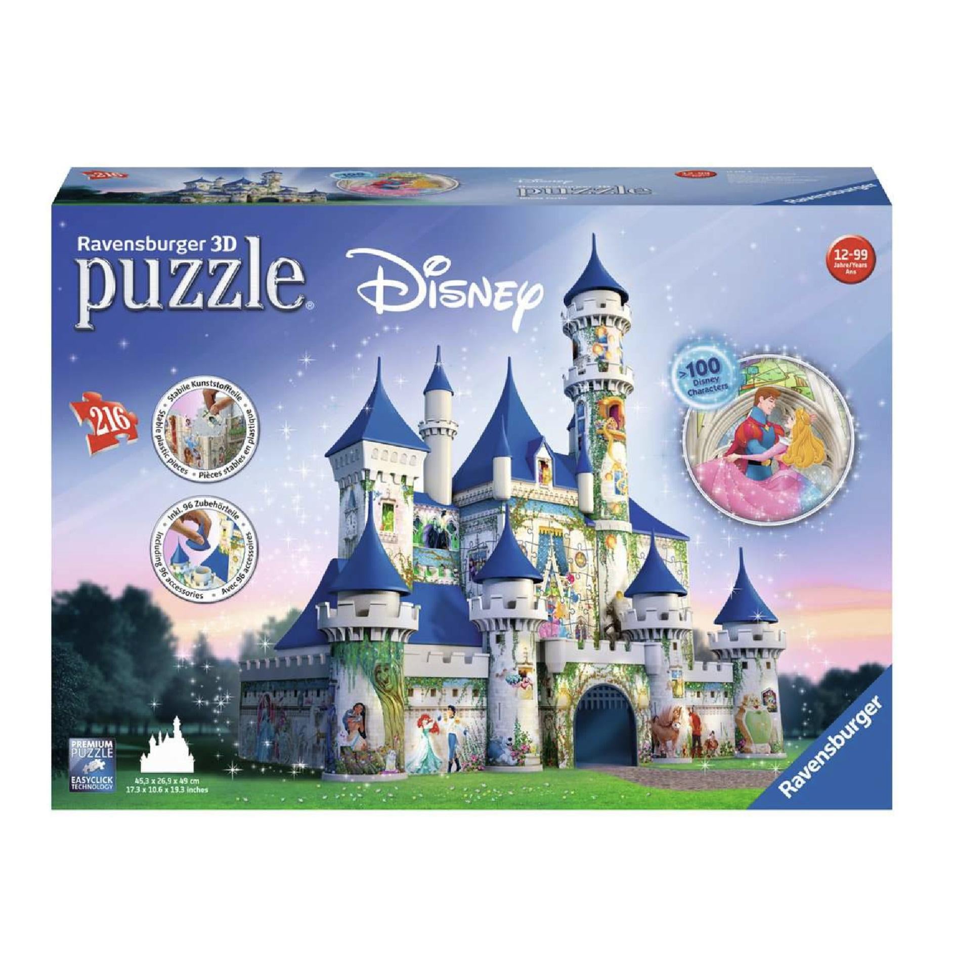Puzzle 3D Château Disney - Ravensburger - 216 pièces - Sans colle