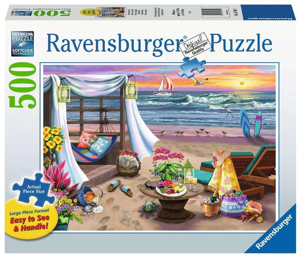 Ravensburger | Cabana Retreat 500 Piece Large Format Jigsaw Puzzle