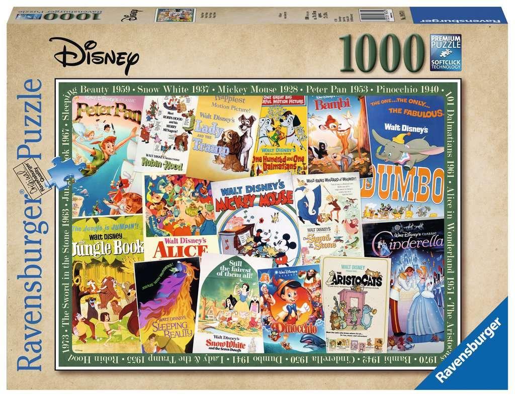 Ravensburger Jigsaw Puzzle  Disney Vintage Movie Posters 1000