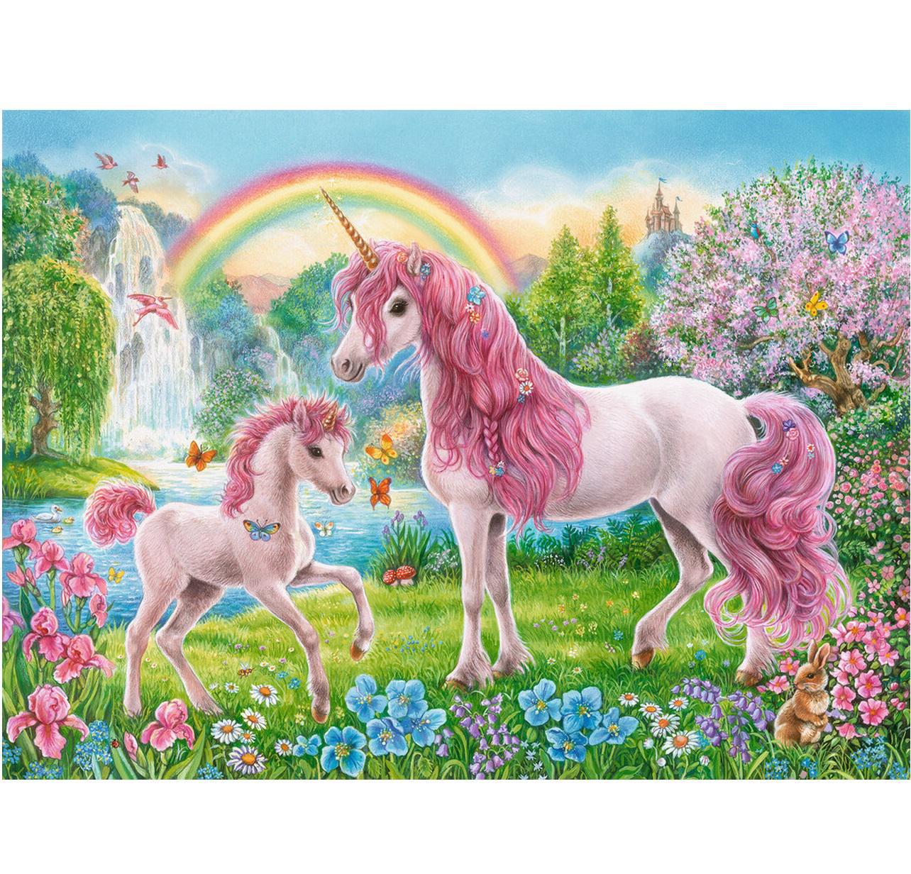 Ravensburger Jigsaw Puzzle & Coloring Book | Magical Unicorns 100 Piece