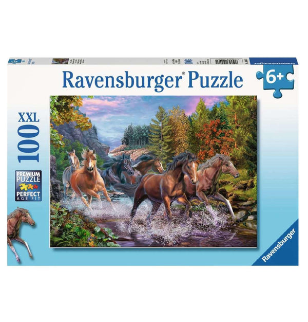 Ravensburger Jigsaw Puzzle | Rushing River Horses 100 Piece