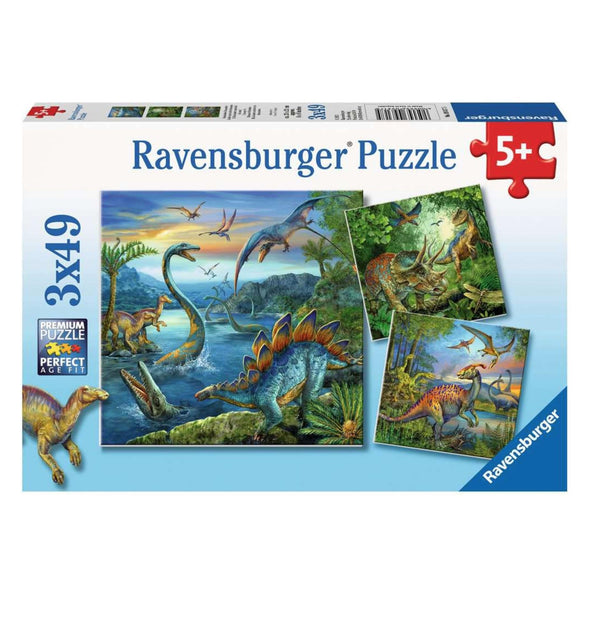 Ravensburger Jigsaw Puzzle Trio | Dinosaur Fascination 3 x 49 Piece