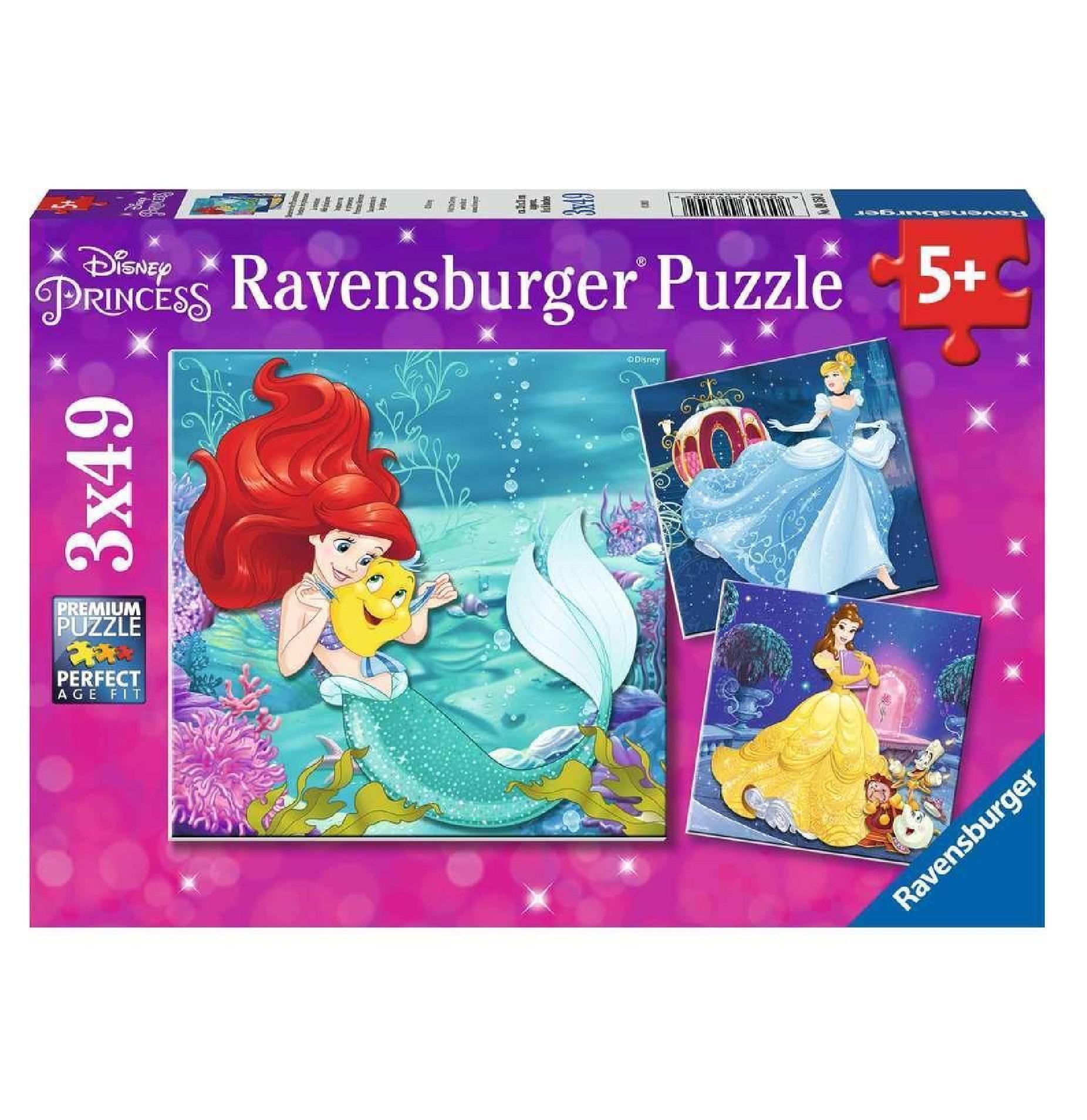 Ravensburger Jigsaw Puzzle Trio | Disney Princess Adventure 3 x 49 Piece