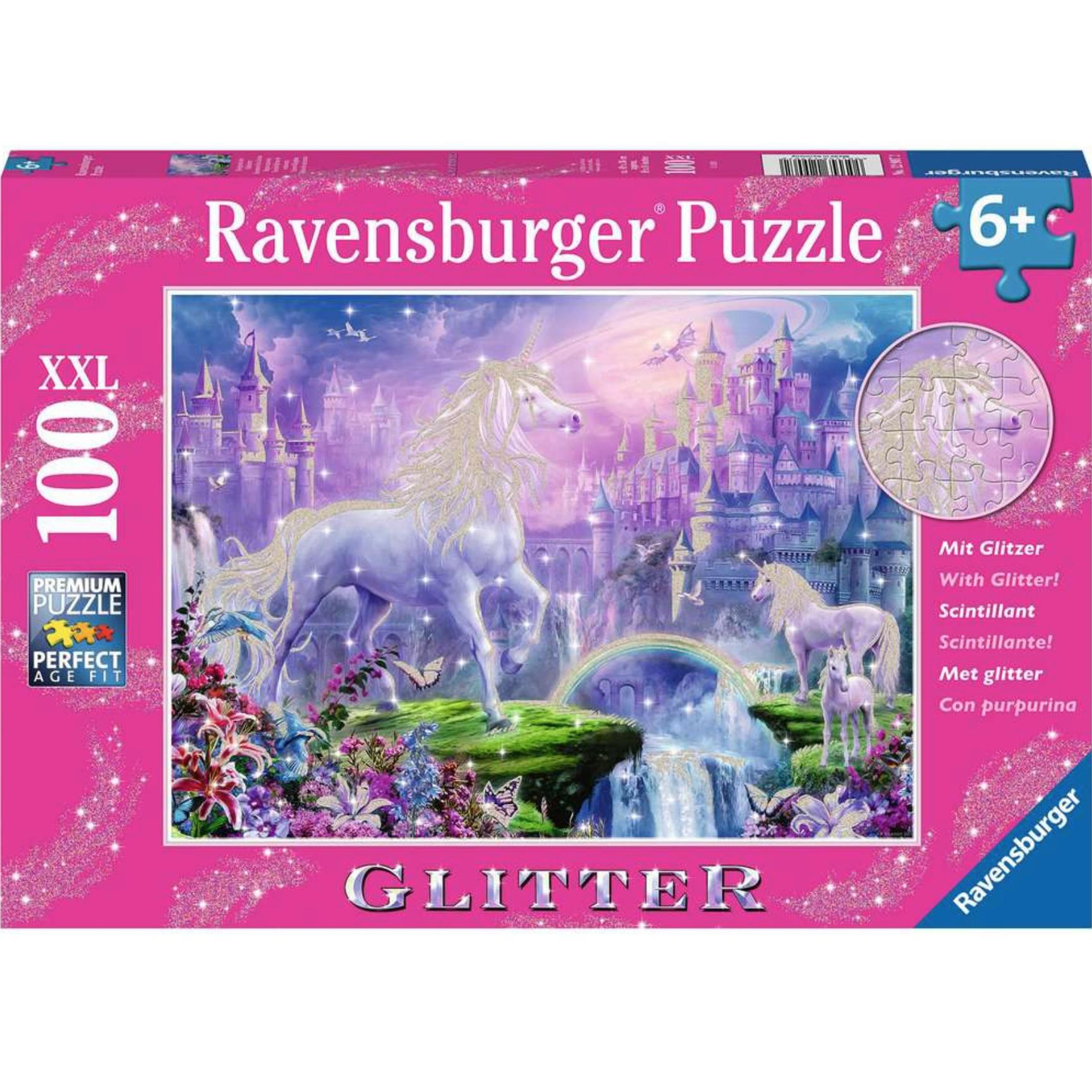 Ravensburger Jigsaw Puzzle | Unicorn Kingdom Glitter 100 Piece