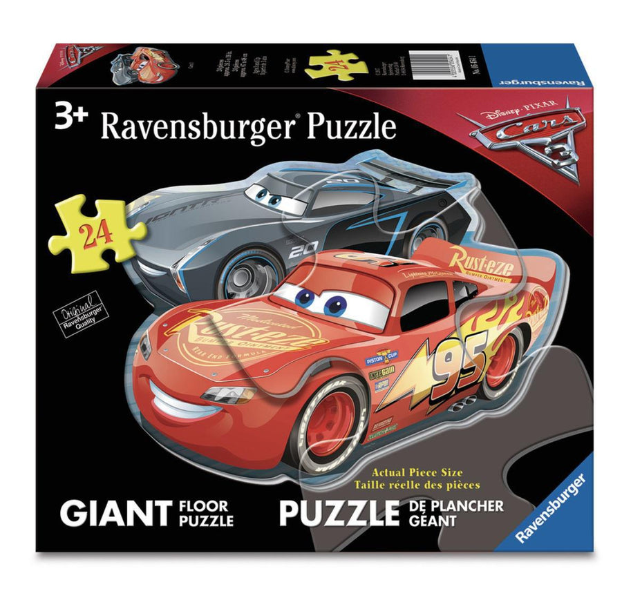 Ravensburger Shaped Floor Jigsaw Puzzle | Cars 3: Dueling Cars 24 Piece