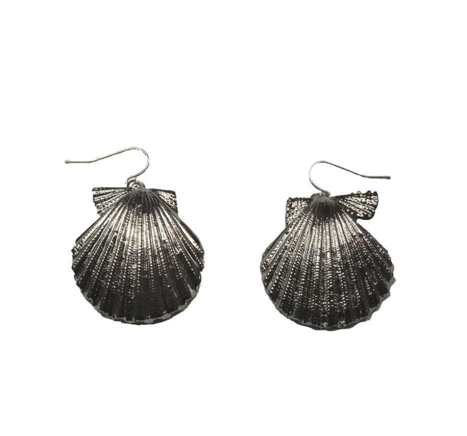 Real Shell Earrings Fine Silver