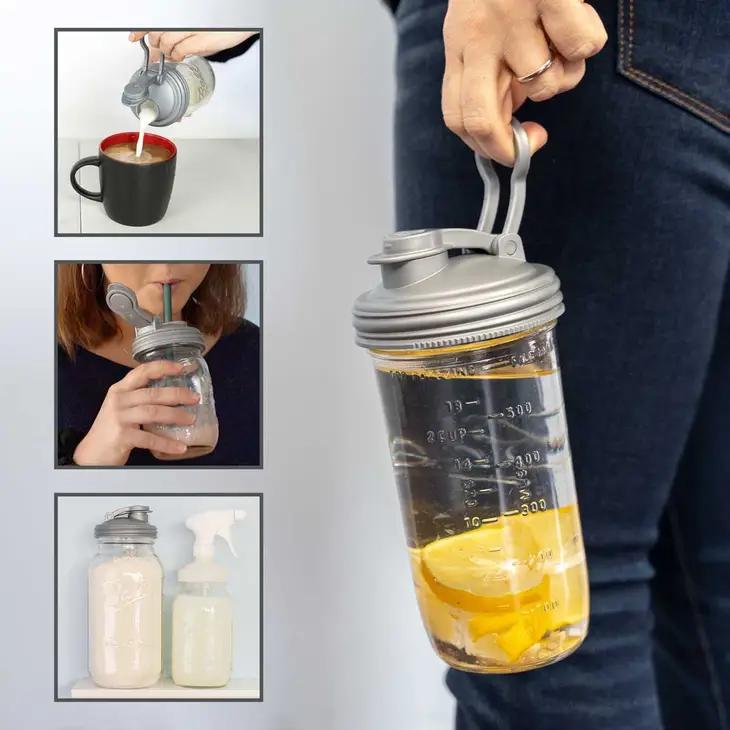 https://goldengaitmercantile.com/cdn/shop/products/recap-mason-jar-storage-pour-lid-with-carry-loop-silver-40519735279907_1200x.jpg?v=1676414077