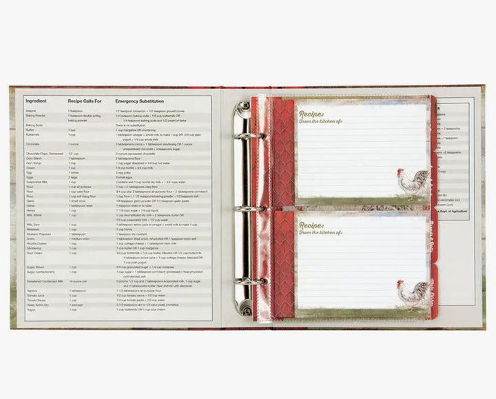 Recipe Binder with Recipe Cards | Barnyard Rooster