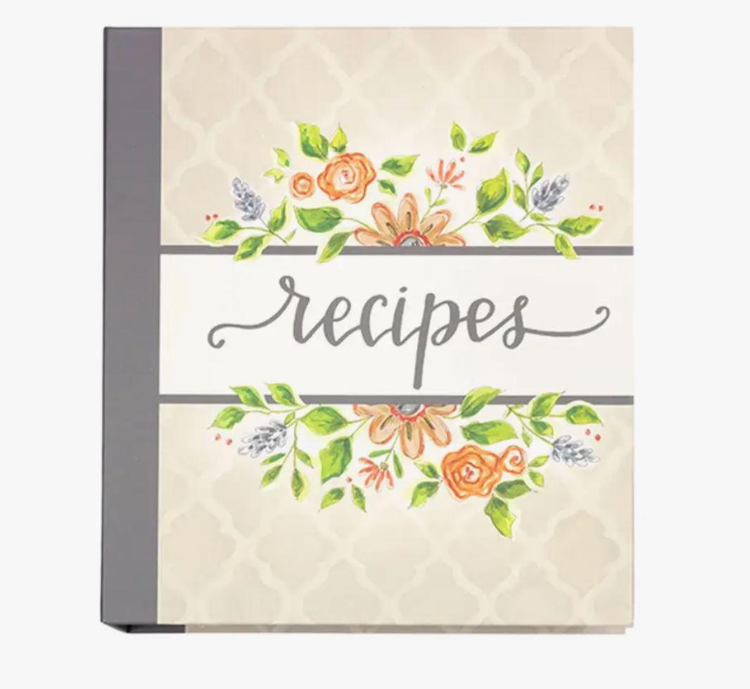 Recipe Binder with Recipe Cards | Lattice Floral