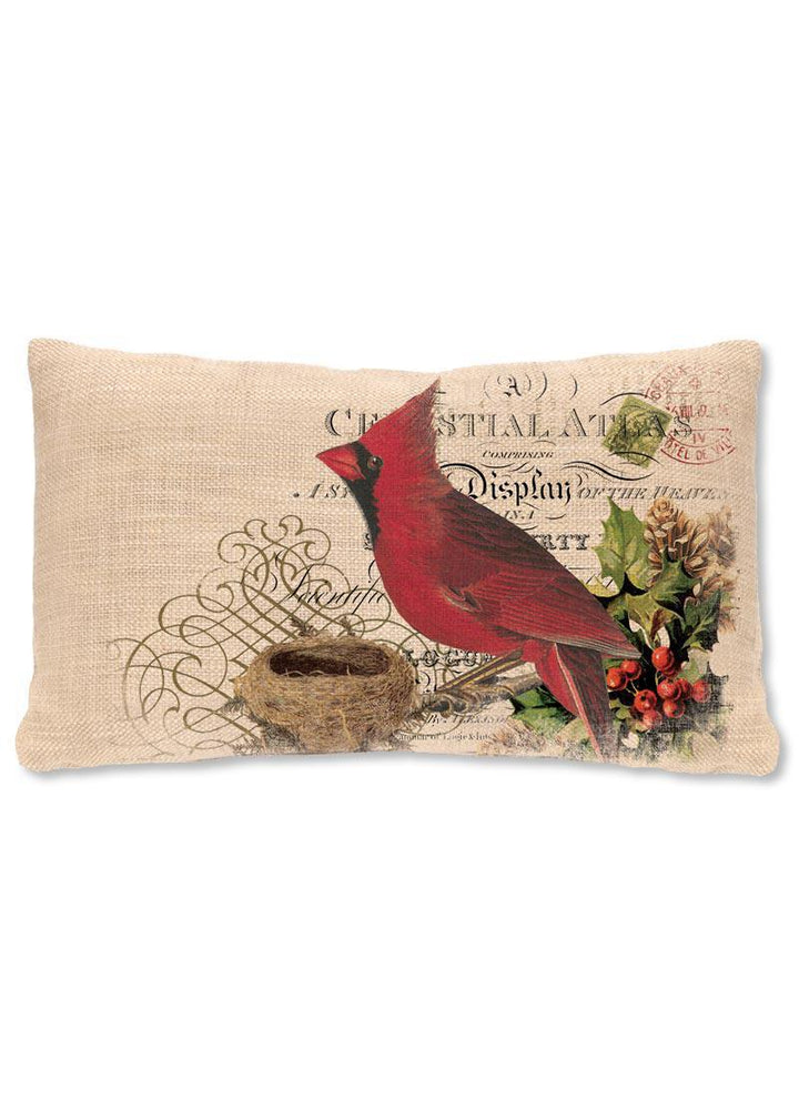 Heritage Lace Pillow | Winter Garden Cardinal Rectangle