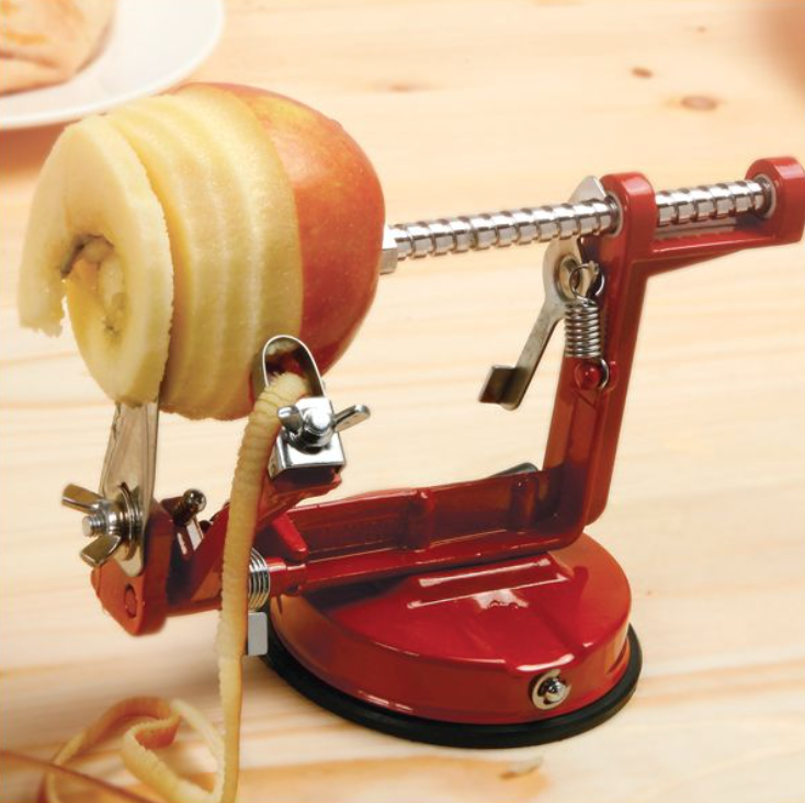 Apple Master Apple Peeler with Vacuum Base RED