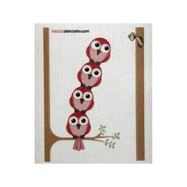 The Original SWEDEdishcloth | Birds in a Tree Red Birds