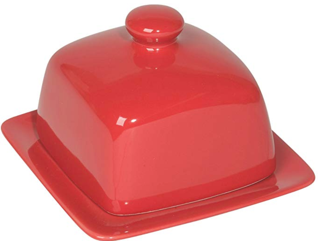 Colorful Square Butter Dishes Red