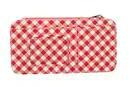 Marie Credit Card Sleeve | Gingham Red