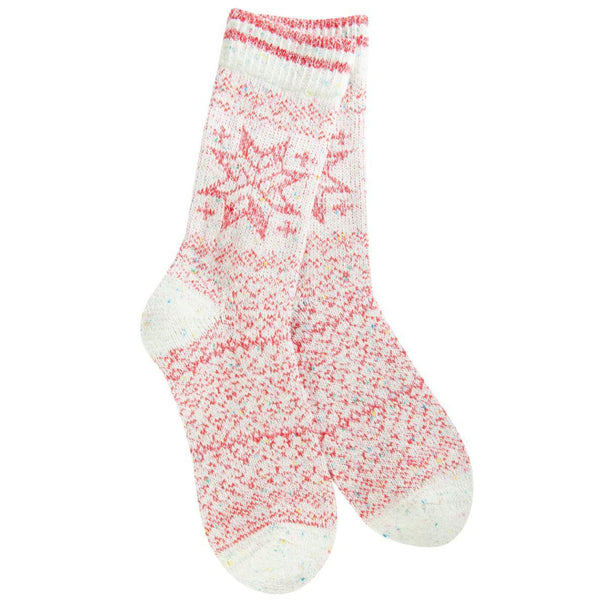 Wolrd's Softest Socks | Holiday Confetti Crew Red Multi