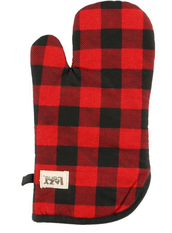 Red Plaid Oven Mitt