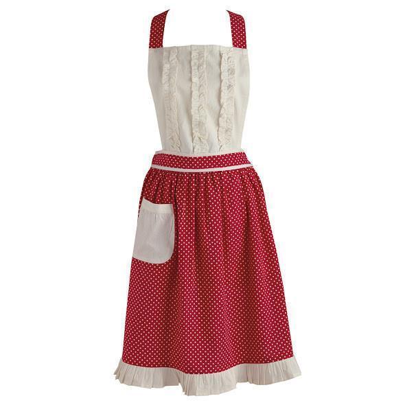 Red Polka Dot Vintage Apron