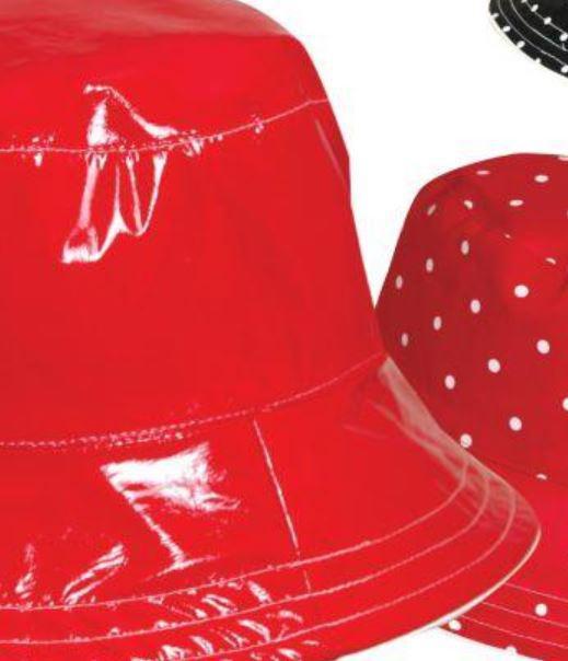 Reversible Women's Rain Hat Red