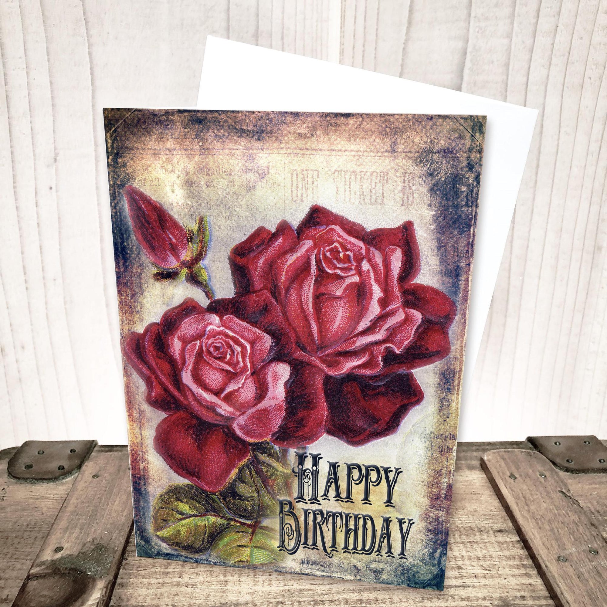 Red Roses Birthday Card by Yesterday's Best